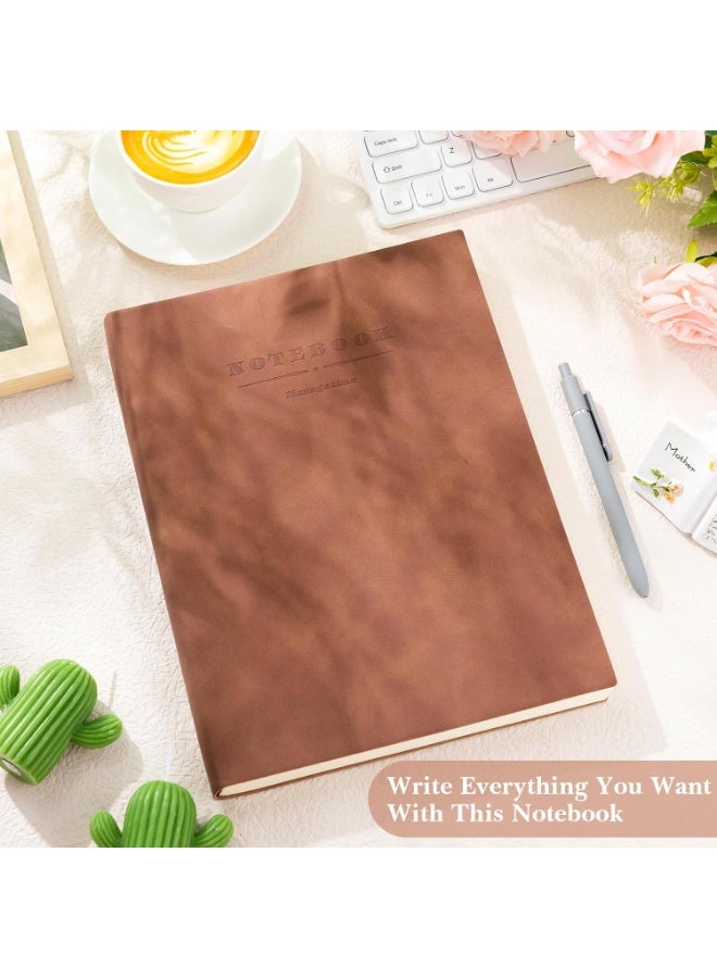 5 Pack A4 Notebooks Large Journal 360 s Leather Softcover Hardcover Notebooks Thick Paper Lined Note Writing Notepad for  Gifts Office School Business, 8.5'' x 11'' - Image 4